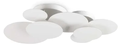 Produktbild von Moderne Deckenleuchte Wolke Metall Weiß Led 46W 3000K Warmes Licht