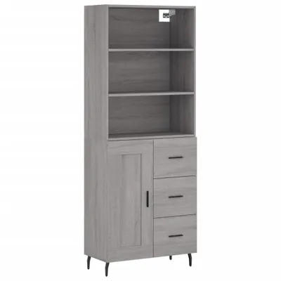 Immagine prodotto di "Winteraktion" Credenza Grigio Sonoma 69,5x34x180 cm Materiale a base di legno - Cassettiere CC7376