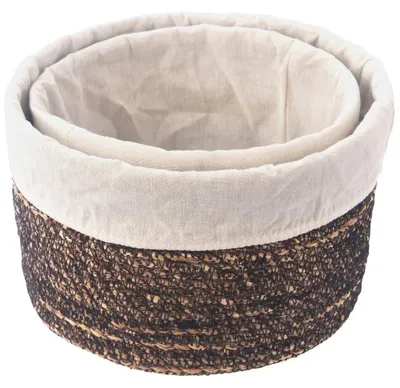 Image de Panier de rangement naturel - Dimensions : 20 x 13 cm - Couleur : marron