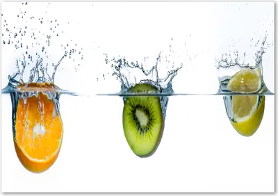 Produktbild von Tulup® Glas-Bild - 100 x 70 - Wandbild aus Glas - Wandkunst - Wandbild hinter gehärtetem Sicherheitsglas - Essen & Getränke - Frucht Wasser - Mehrfarbig