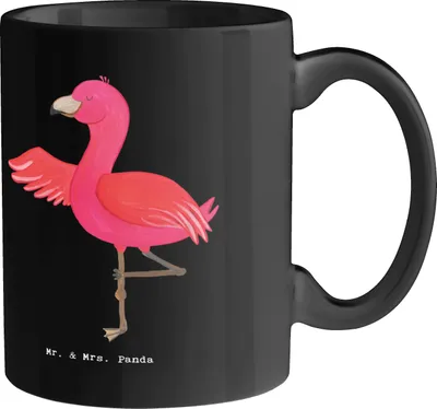 Produktbild von Mr. & Mrs. Panda Kaffeepott Yoga Trainerin Harmonie - Schwarz - Geschenk, Teetasse, Sportarten, Körperausrichtung, positive Energie, Zufriedenheit, Geschenktasse, Tasse