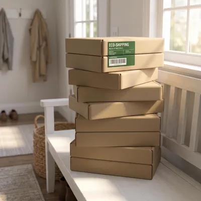 Produktbild von LZQ Kartons 320 x 200 x 50 mm Braun 20 Stück, kleine Versandkartons Faltschachteln stabile Verpackungsschachteln für Versand, Aufbewahrung