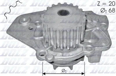 Produktbild von DOLZ Kühlmittelpumpe Wasserpumpe für CITROËN Berlingo / Berlingo First (MF, GJK, GFK) N206