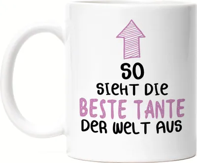 Produktbild von So Sieht Die Beste Tante Der Welt Aus Tasse Lustig Geschenkidee Geschwister Geburtstag Nichte Neffe