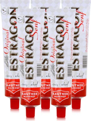 Produktbild von Mautner Estragon Senf 200g - Das würzig scharfe Original (5er Pack)