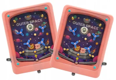 Produktbild von Rosa Mini Flipper Pinball Geschicklichkeitsspiel für Kinder