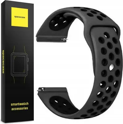 Produktbild von Spacecase Silikonarmband 22mm Grau/Schwarz