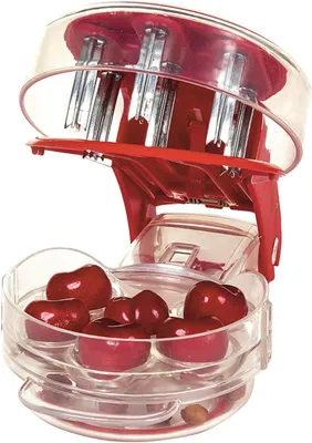Produktbild von Kirschentkerner, Kirschentkerner, multifunktionales Kirschentkerner-Entferner-Werkzeug für die Zubereitung frischer Gerichte (rot)