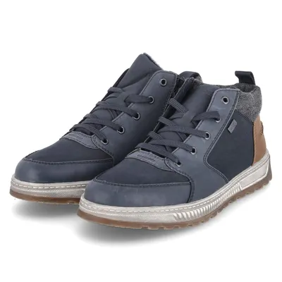 Zdjęcie produktu dla Rieker męskie zimowe buty za kostkę sznurowane buty niebieska sztuczna skóra wodoodporny rozmiar: 45