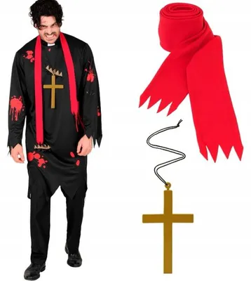 Productafbeelding van Zombie-priester kostuum, maat M