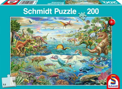 Produktbild von 200 Teile Schmidt Spiele Kinder Puzzle Entdecke die Dinosaurier 56253