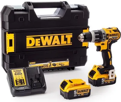 Zdjęcie produktu dla DeWALT DCD796P2-QW, Wiertarka pistoletowa, Zamek centralny, Czarny, Żółty, 1,3 cm, 4 cm, 1,3 cm
