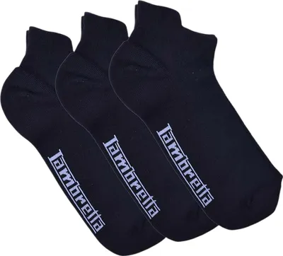 Produktbild von Lambretta - Sneaker-Socken für Herren(3er-Pack) LB100 (39,5 EU - 45,5 EU) (Schwarz)