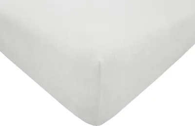 Produktbild von Spannbettlaken Frottee : Farbe Frottee - Weiß, Größe - 120-130x200 cm