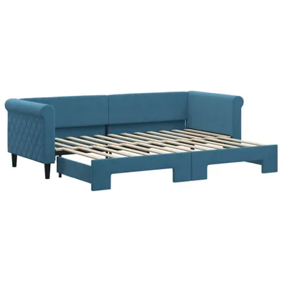 Immagine prodotto di vidaXL Letto da giorno allungabile blu 80x200 cm in velluto