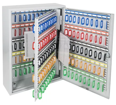 Schlüsselschrank mit 200 Haken von HMF in Lichtgrau