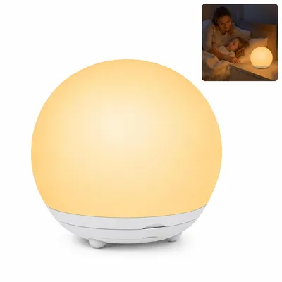 Produktbild von Mini Nachtlicht Kinderzimmer, RGB Farbwechsel Nachtlampe mit Warmlicht, Timerfunktion, kompakt für Camping