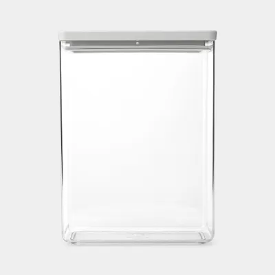 Zdjęcie produktu dla Brabantia Tasty+, Kanister, Prostokątny, 5,4 l, Jasny Szary, Przezroczysty, Plastik, 220 mm