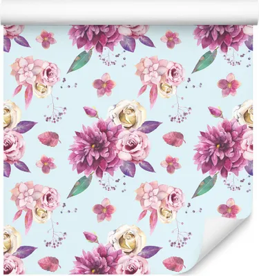Immagine prodotto di 10m VLIES WALLPAPER rotolo natura fiori flora piante rose peonie XXL