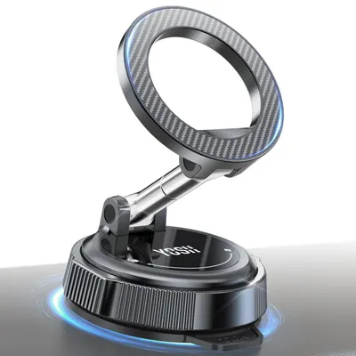 Produktbild von Autohalterung Vakuum Magnet mit 300N Saugnapf & 22xN56 Magneten, 360° drehbarer Arm, iPhone/Samsung/Pixel kompatibel