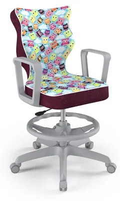 Produktbild von Jugend-Wachstumsstuhl Ergonomischer Schreibtischstuhl Für Körpergrösse 146-176 Cm, Norm Grau Storia 32, Mit Fussstütze