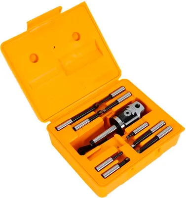 Obrázok produktu pre Vyvŕtavacia hlava a sada vyvŕtavacích nástrojov – MT2-M10 F1-12 – hlava 50 mm – nástroje 9 x 12 mm – 12-dielna sada