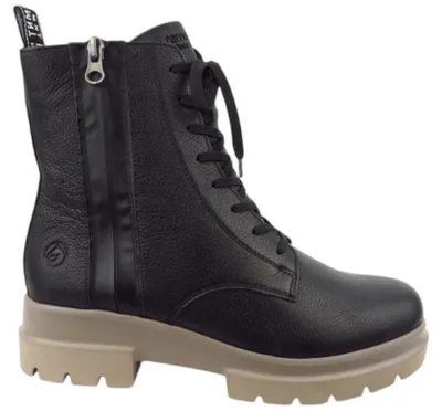 Zdjęcie produktu dla Remonte damskie sznurowane buty za kostkę czarny, Kolor:czarny, Rozmiar EU:37