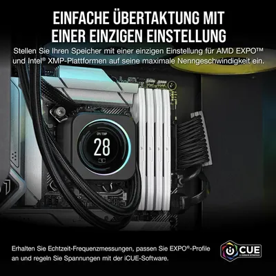 Immagine prodotto di Corsair VENGEANCE DDR5 6400MT/s, 32GB - Bianco