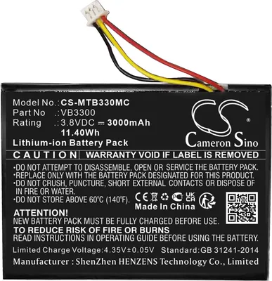 Image de TECHTEK Batterie compatible avec [Motorola] VB400, VB400 body camera remplace VB3300