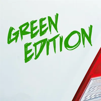 Produktbild von Auto Aufkleber Green Edition Auto Car Tuning Motorrad 15x7 cm Hellgrün Sticker Heckscheibenaufkleber