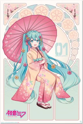 Produktbild von HATSUNE MIKU - Poster Maxi 91cmx51cm - Sakura Kimono