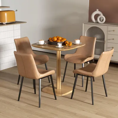 Produktbild von Sweiko Esstisch, 70 x 70 cm Küchentisch für 4 Personen aus Kautschukholz für Küche, Esszimmer, Natur