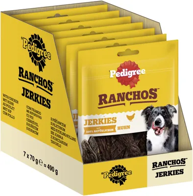 Zdjęcie produktu dla PEDIGREE® RANCHOS™ przysmaki dla psów o smaku kurczaka, 7 sztuk x 70g