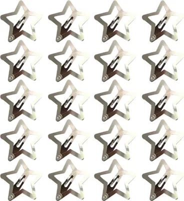 Produktbild von 20 Stück Stern Haarspangen - Set von Stern Haarclips für Frauen und Mädchen - Lustige Accessoires für Partys - Einfache Snap Kopfschmuck Schmuck