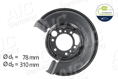 Produktbild von AIC Spritzblech Bremsscheibe passend für MERCEDES-BENZ G-Klasse SUV (W463) Hinten Rechts 55098 Ankerblech