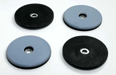 Produktbild von 8 Teflon-Möbelgleiter Ø 50 mm mit Schrauben