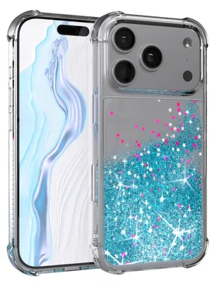 Produktbild von EAZY CASE - Glitzer Hülle kompatibel mit Apple iPhone 18 Pro Glitzer Schutzhülle, Soft Case, Backcover Transparent mit Motiv