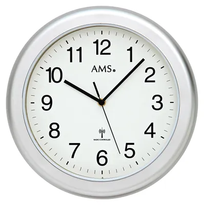 Produktbild von AMS Funk-Wanduhr, Funkwerk, D30x5cm, 5956