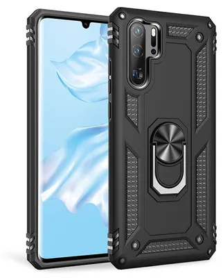 Immagine prodotto di NALIA Anello custodia del telefono cellulare per Huawei P30 Pro, 360 gradi di protezione Custodia Cover Bumper Nero