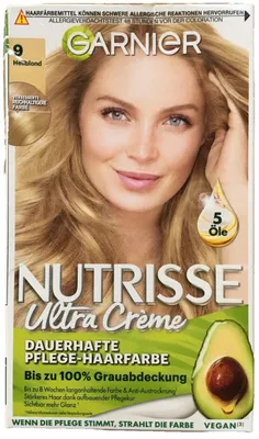 Produktbild von Garnier Nutrisse Professionelle Haarfarbe - 90 Hellblond, strahlendes Blond, Haarfarbe-Experte