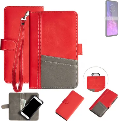 Produktbild von K-S-Trade Handy Schutzhülle für Motorola One Zoom Hülle Portemonnee Brieftasche Klapphülle Kartenfächer Flip Wallet Case Etui