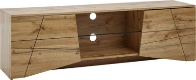 Produktbild von Lowboard Holz Eiche-Nachbildung 160x50x40 cm TV-Kommode mit zwei Türen | Design TV-Schrank Hoch | Fernsehtisch Fernsehschrank Modern | Fernsehkommode Wohnzimmer