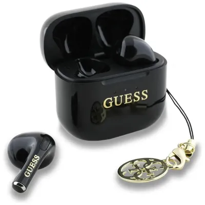 Produktbild von Guess Classic Logo Charm Tws Kabellose Kopfhörer Schwarz  Schwarz One Size