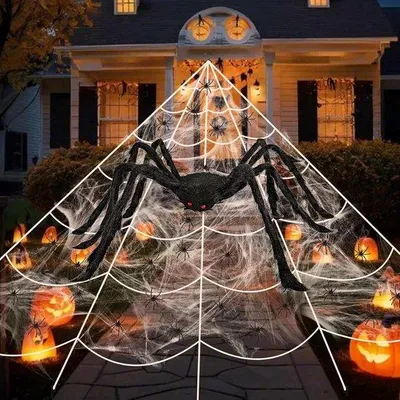Productafbeelding van Halloween Spin Decoraties - Spin en Spinnenweb Voor Buiten en Binnen Feest