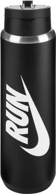 Immagine prodotto di Nike - Bottiglia d'acqua "Recharge Run", cannuccia, acciaio inossidabile, 680 ml CS2840 (taglia unica) (nero)