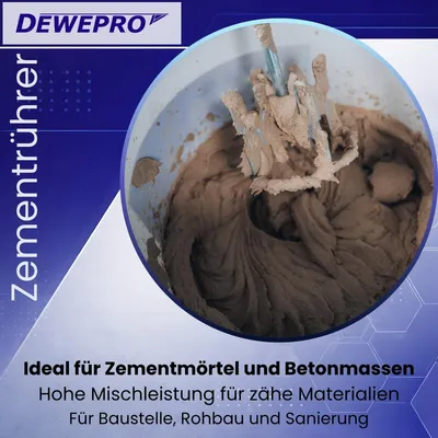 Produktbild von Rührquirl Paddelrührer mit 90mm Paddelhöhe u. M14-Aufnahme, ø120x600mm
