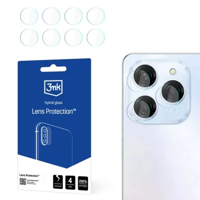Produktbild von 3mk Hybridglas Lens Protection für Tecno Spark 20 Pro Kamera Objektiv Kameralinse 0,16mm 6H (4 Stück)