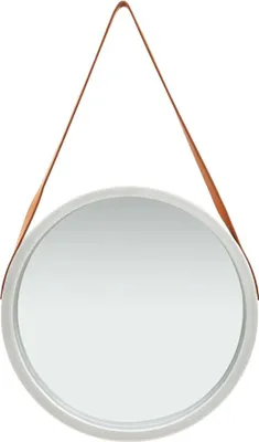 Obrázok produktu pre vidaXL Nástenné zrkadlo s pásom 50 cm strieborné