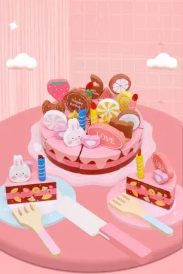 Produktbild von 360Home Rosa Torte Kuchen Spielzeug Küchenspielzeug