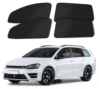 Immagine prodotto di Set di 4 parasole laterali magnetici per auto, compatibili con VW Golf 7 Variant (2015-2021), con protezione UV e oscuramento